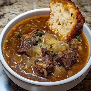 French Onion Beef Short Rib Soup Recipe