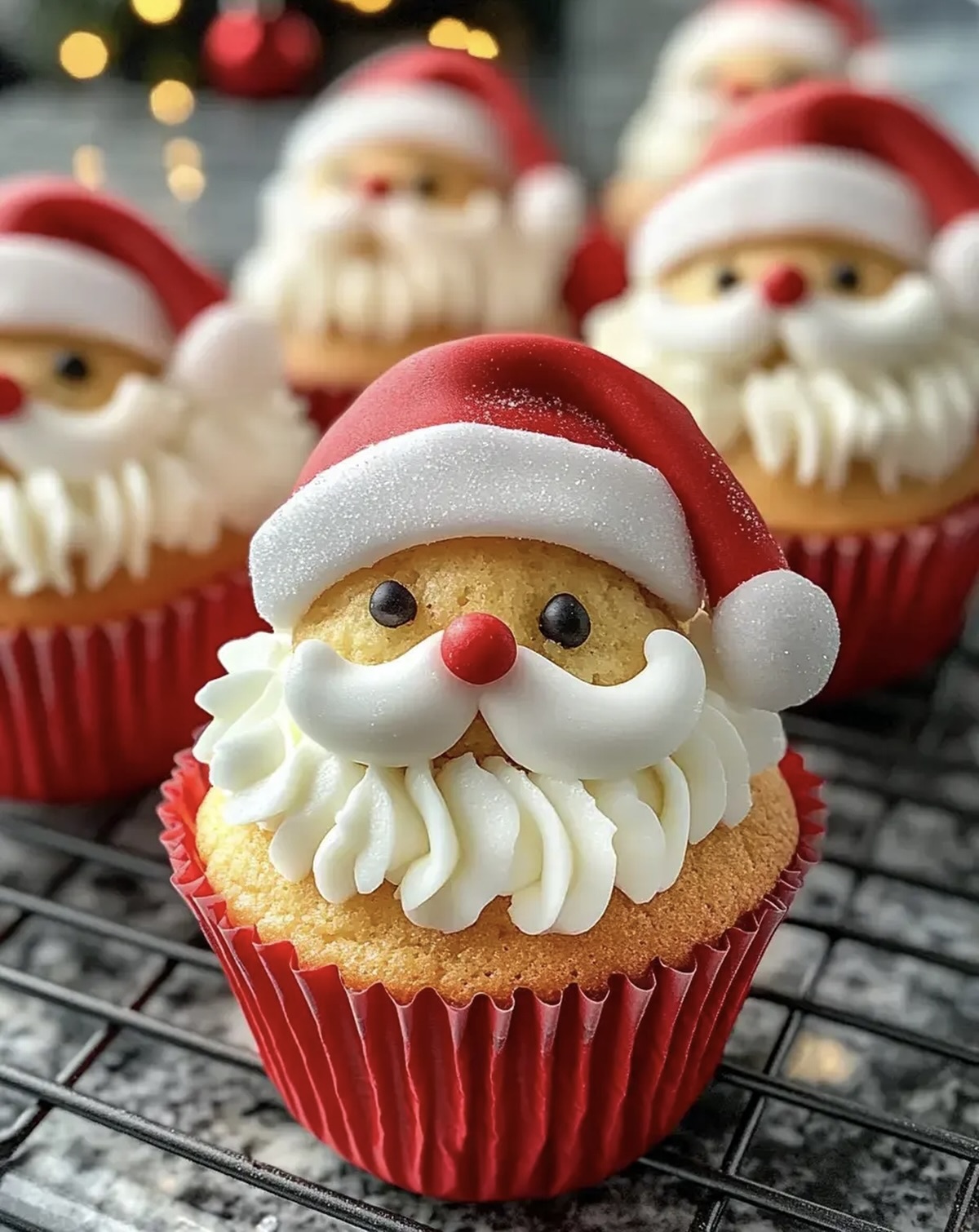 Christmas Santa Face Cupcakes Recipe