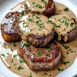 Peppercorn Steak With Creamy Sauce Recipe