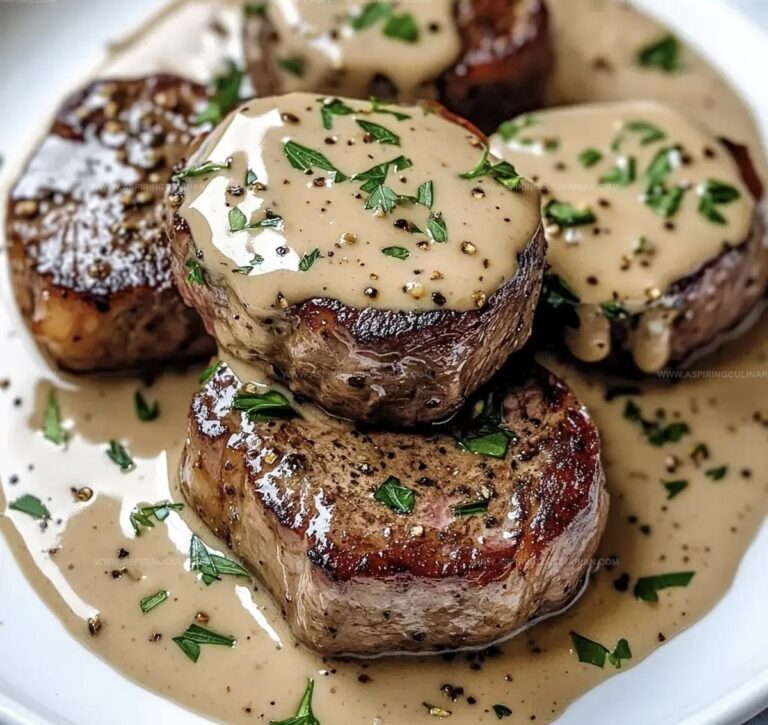 Peppercorn Steak With Creamy Sauce Recipe