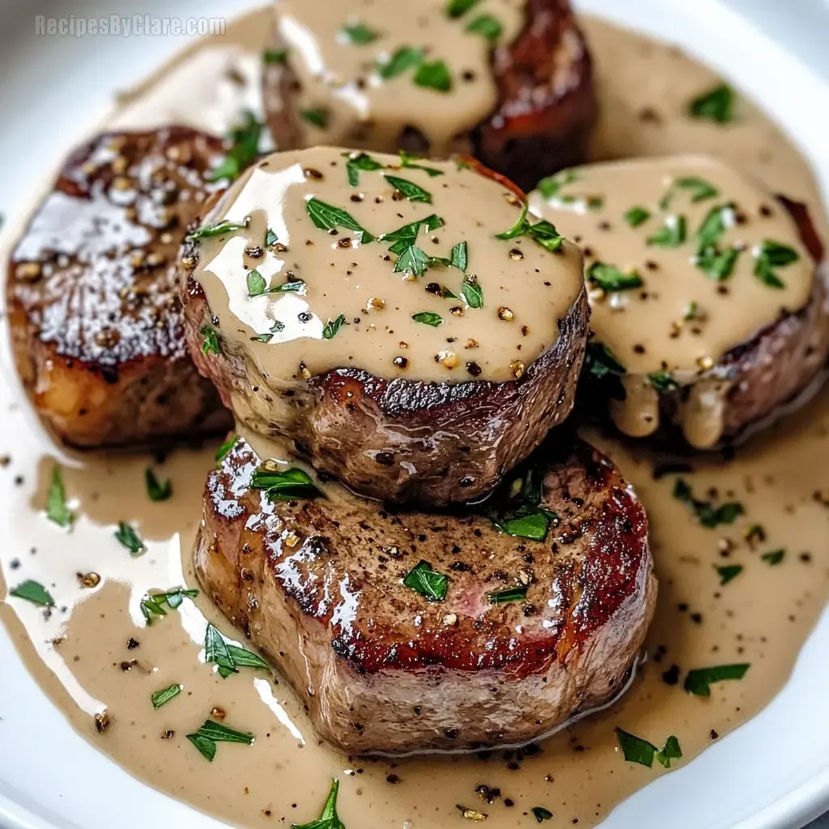 Peppercorn Steak With Creamy Sauce Recipe