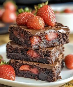 Luscious Chocolate Strawberry Brownies Recipe