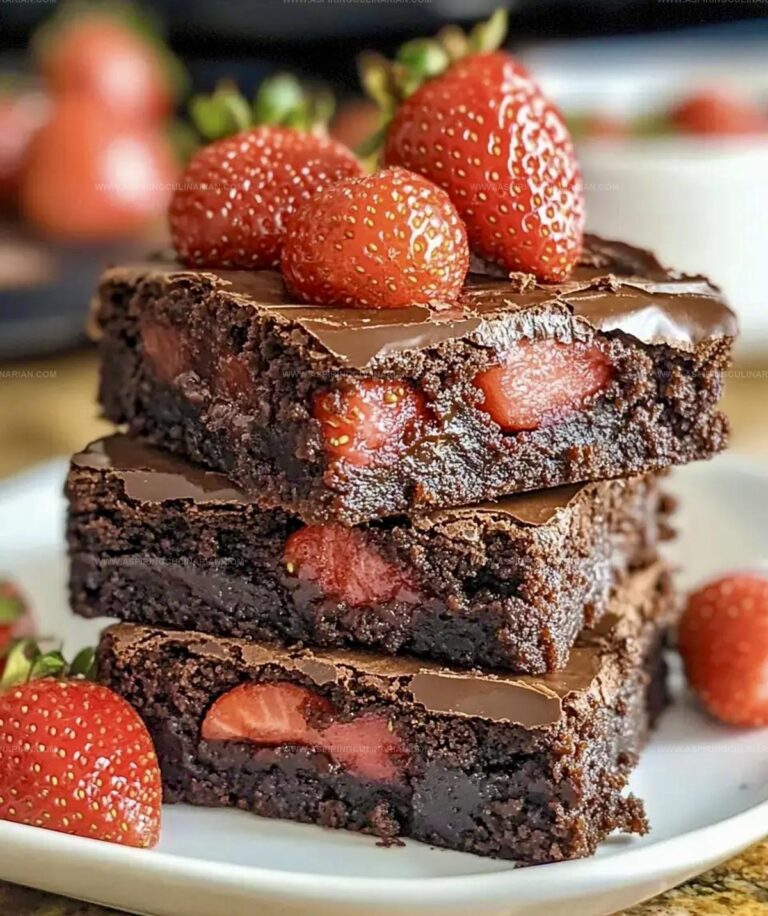 Luscious Chocolate Strawberry Brownies Recipe