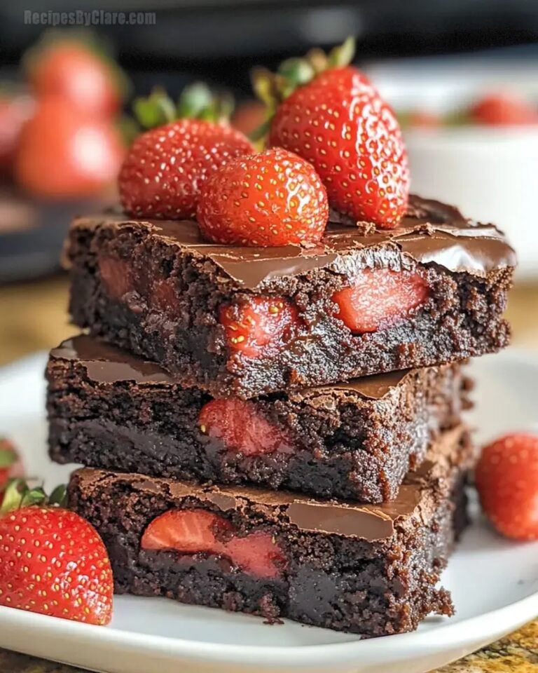Luscious Chocolate Strawberry Brownies Recipe