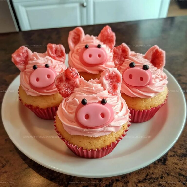 Strawberry Piggy Cupcakes Recipe
