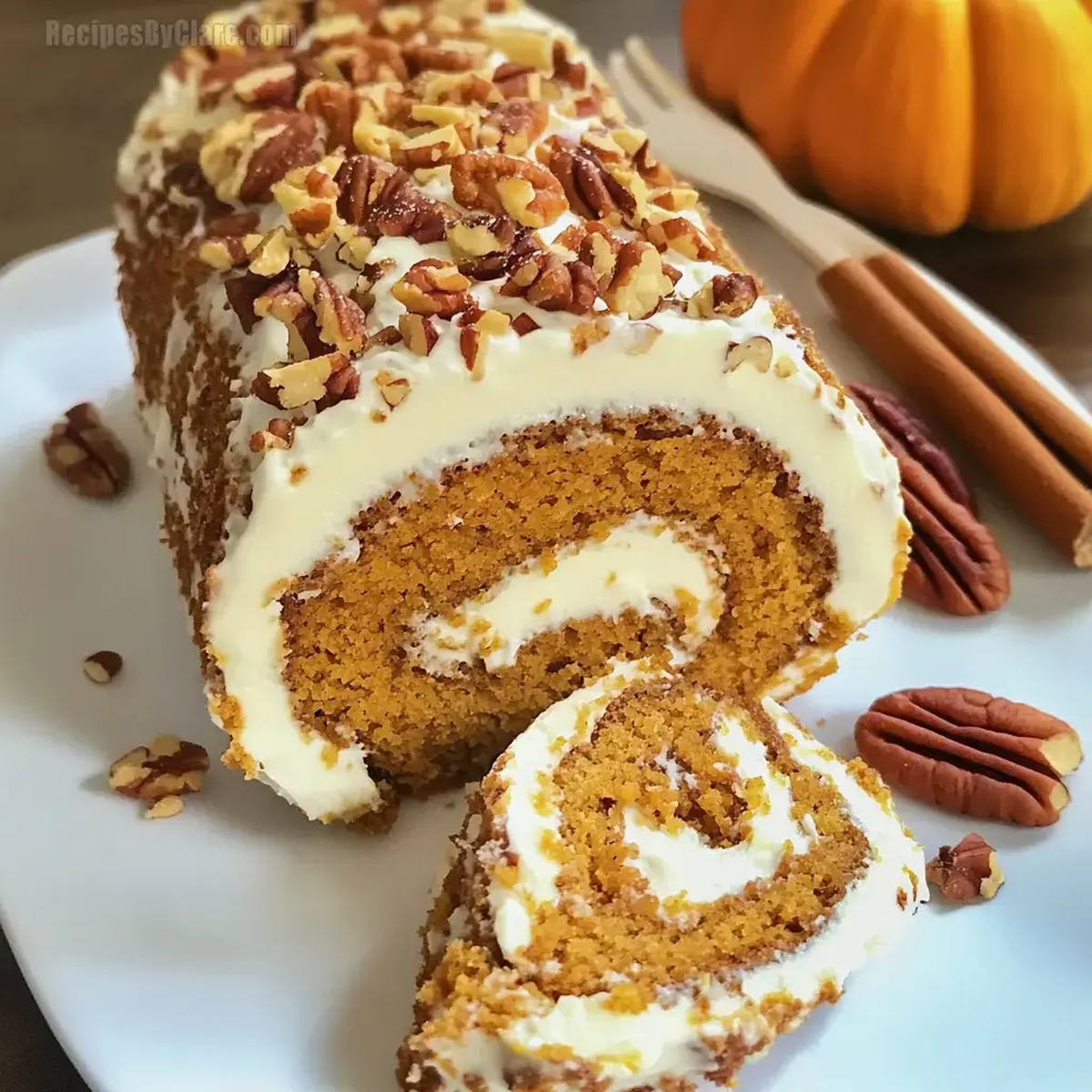 Pumpkin Roll With Cream Cheese Filling Recipe