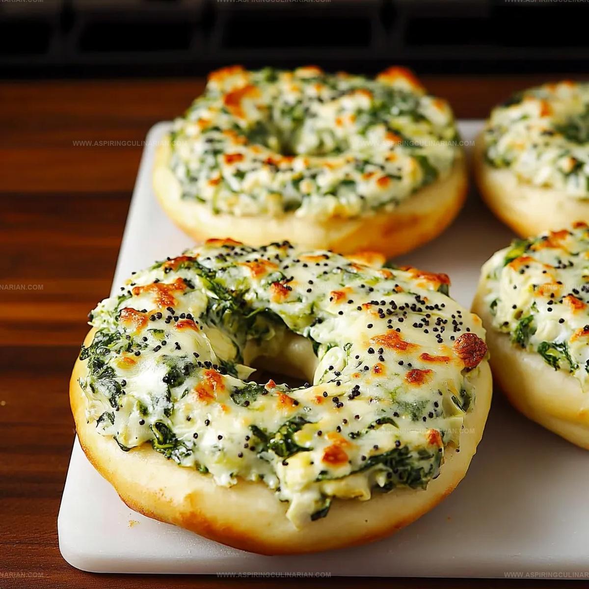 Cheesy Spinach Artichoke Bagels Recipe