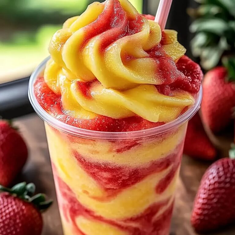 Easy Pineapple Strawberry Swirled Slushies Recipe