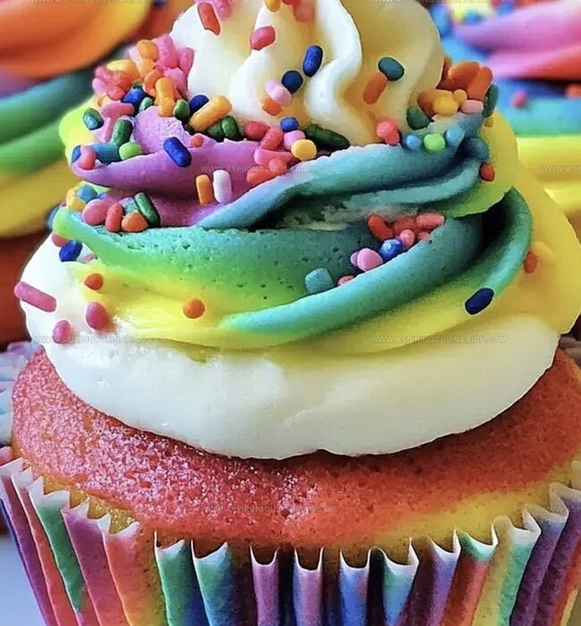 Bake Rainbow Cupcakes with Easy Steps