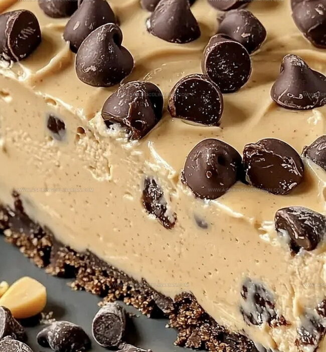 Steps for Assembling Chocolate Chip Peanut Butter Pie