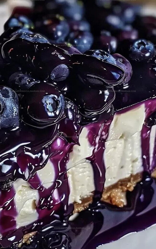 White Chocolate Blueberry Cheesecake: Elegant & Dreamy