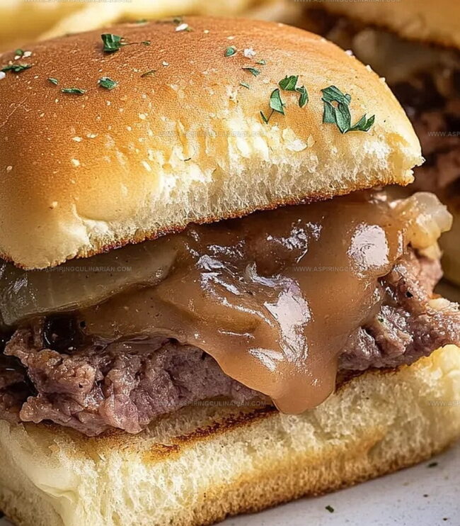 French Dip Sliders Serving Inspiration
