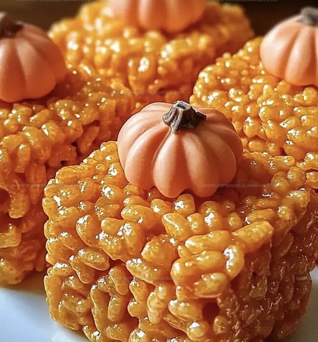 How to Shape Pumpkin Rice Krispie Treats Step by Step