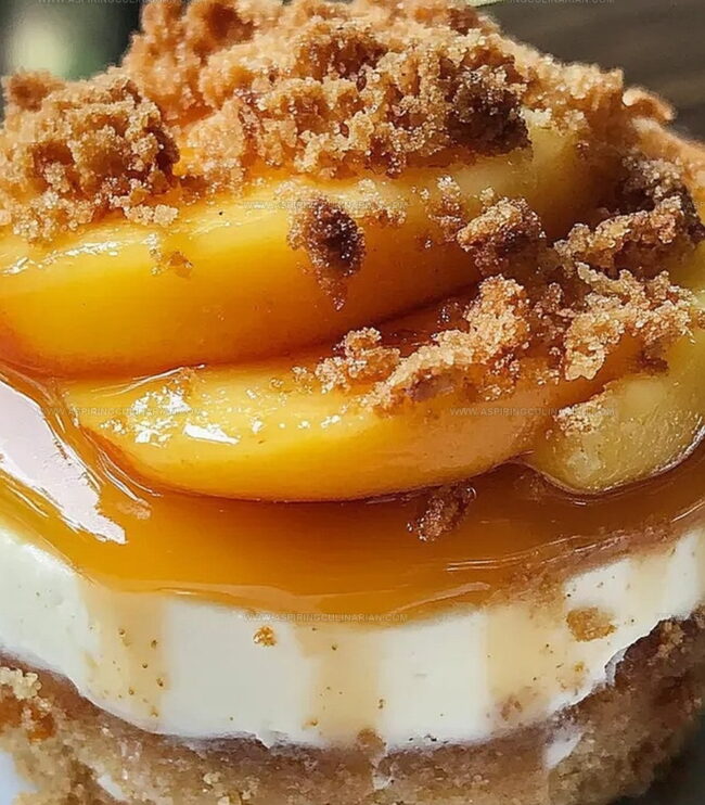 New Ways to Enjoy Stuffed Peach Cobbler Mini Cheesecake