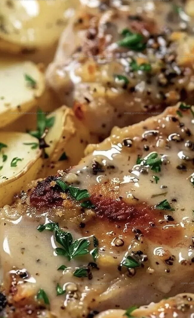 Making Garlic Parmesan Pork Chops with Cheesy Potatoes