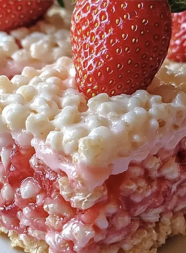 Mixing Up Strawberry Rice Krispie Treats