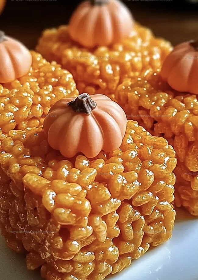 Pumpkin Rice Krispie Treats Autumn Treat Highlights