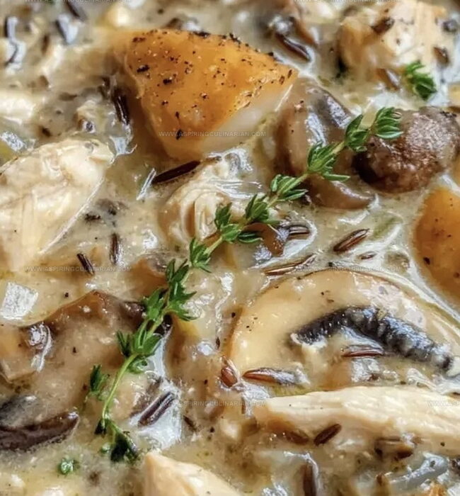 Directions for Creamy Mushroom Chicken Wild Rice Soup