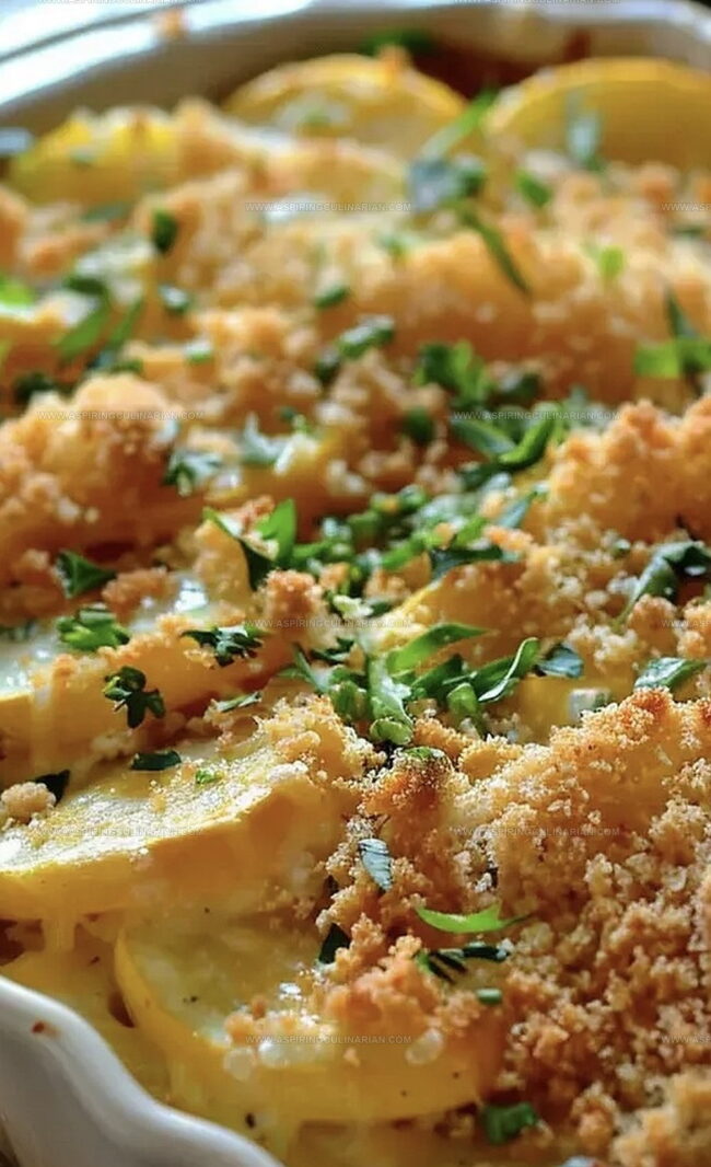 Directions for Cheesy Summer Squash Casserole