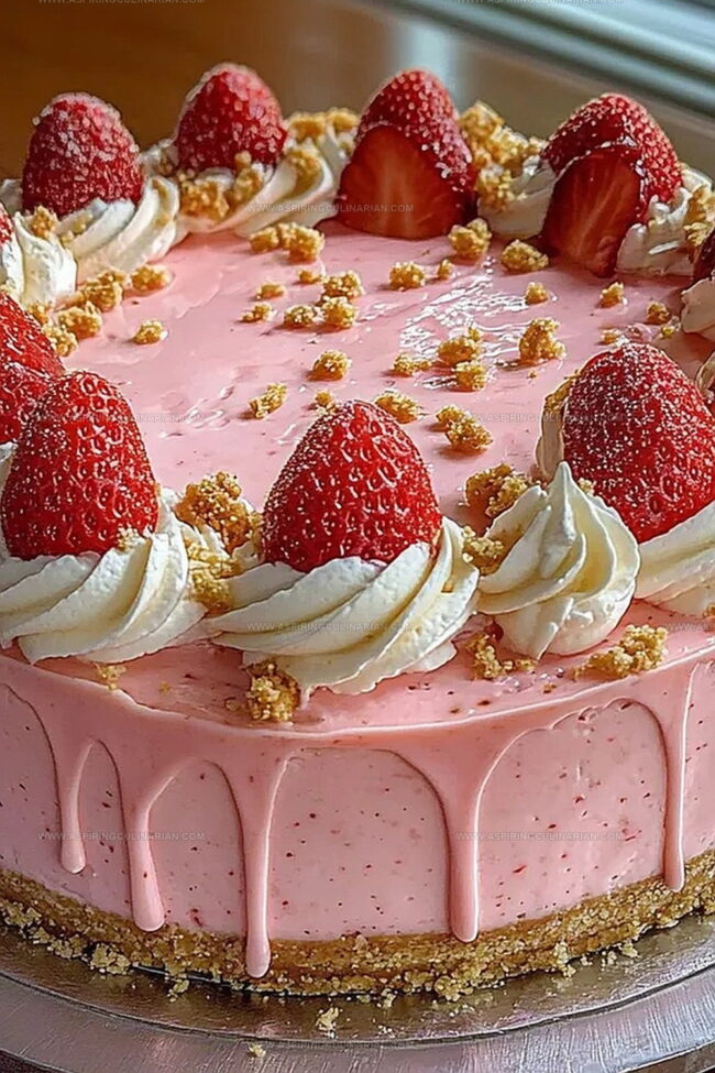 Top Tips for Pink Strawberry Crunch Cheesecake