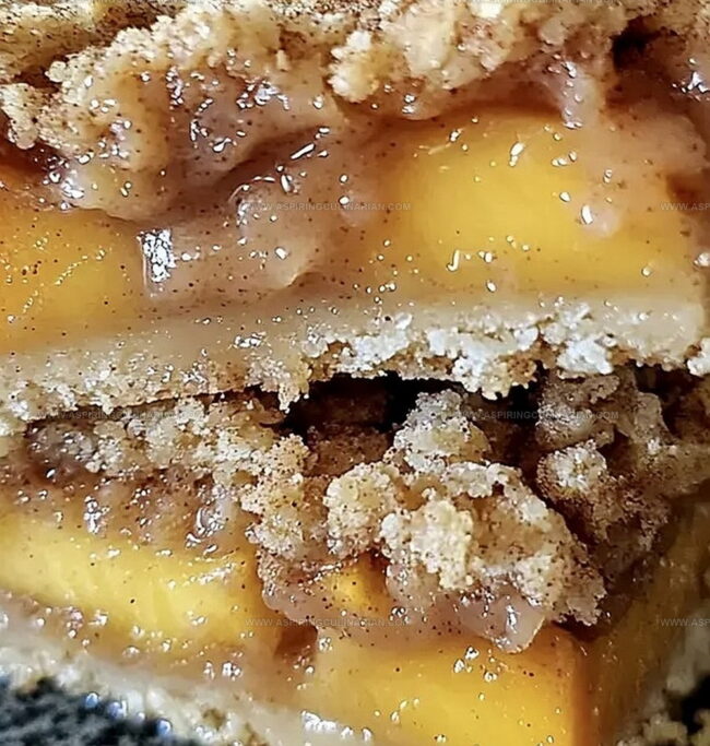 Bake Up Cinnamon Peach Crumble Bars