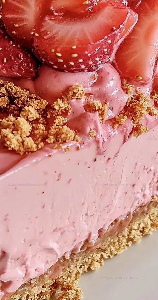 Strawberry Crunch Cheesecake Slice: Sweet Details to Love