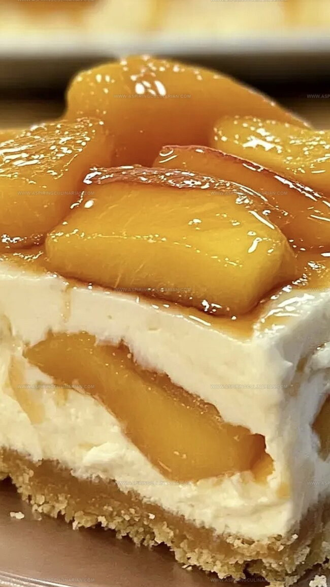 Peach Cobbler Cheesecake Cake Highlights