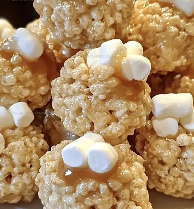 Rolling Up Marshmallow Rice Krispie Balls at Home