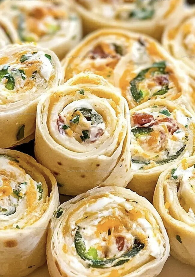 Jalapeno Popper Cream Cheese Pinwheels with a Kick