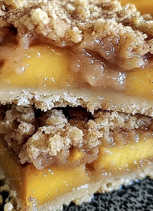 Cinnamon Peach Crumble Bars: Cozy & Sweet