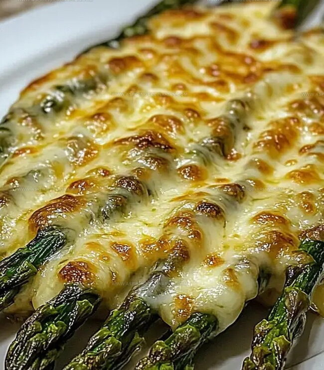 Serving Cheesy Garlic Roasted Asparagus