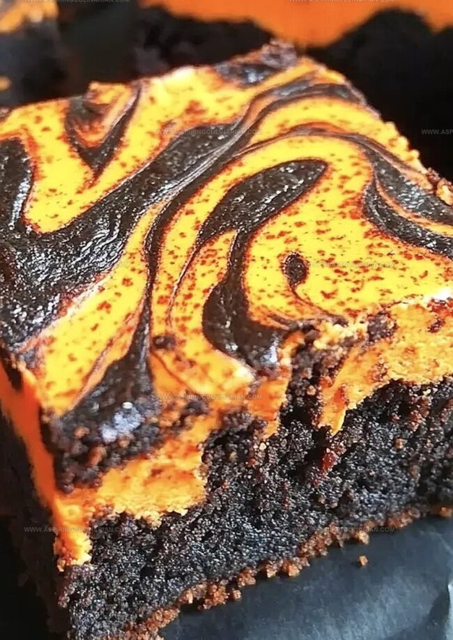 Halloween Cream Cheese Swirl Brownies - Perfect for Fall Treats