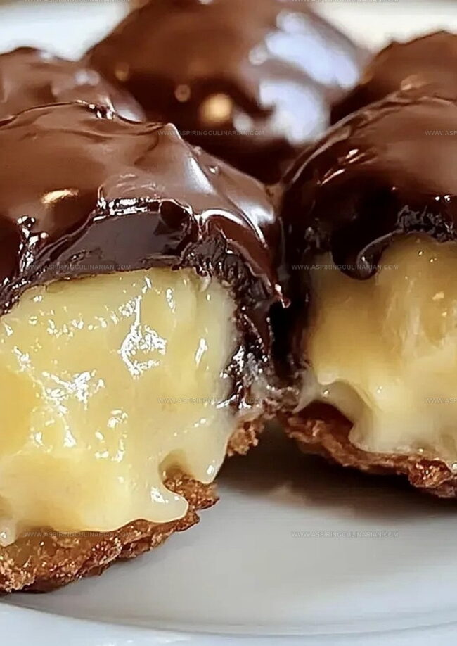 Chocolate-Covered Banana Pudding Stuffed Puffs Everyone Loves