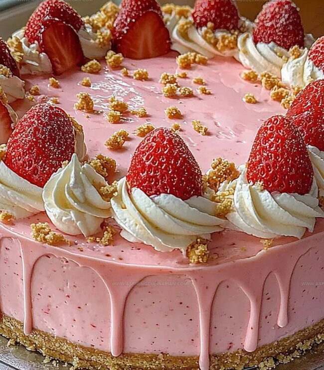 Flavor Options for Pink Strawberry Crunch Cheesecake