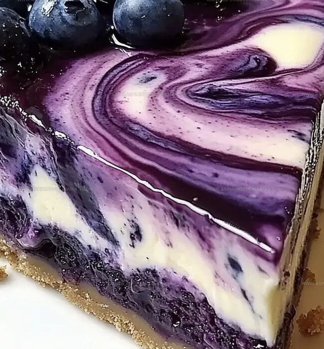Method for a Creamy Blueberry Swirl Cheesecake