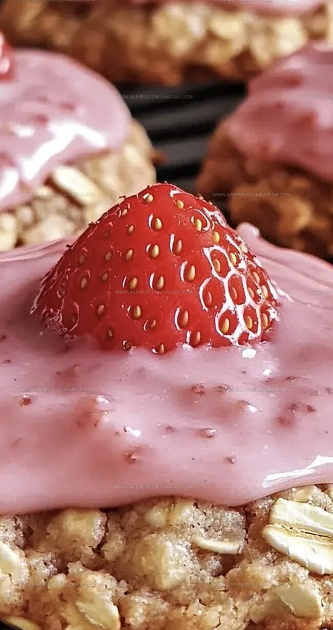 Strawberry Oatmeal Cookies - Pink Cream Cheese Perfection