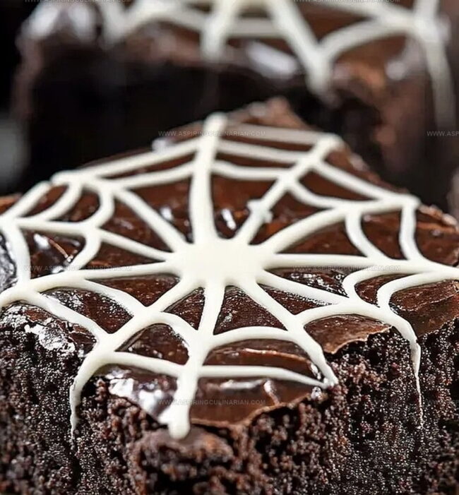 Bake Up Spiderweb Brownies