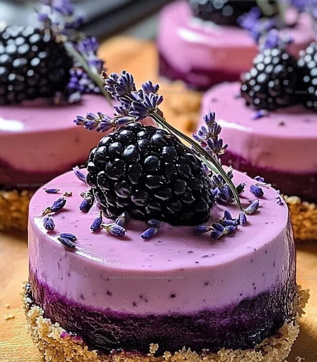 Try These Luscious Blackberry Lavender Cheesecakes Combos Soon