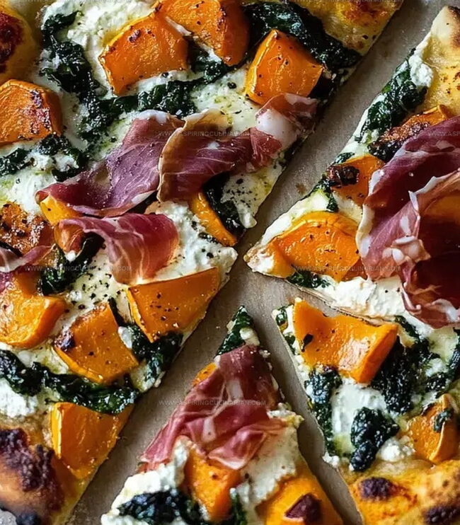 Serving Winter Squash Prosciutto Pizza