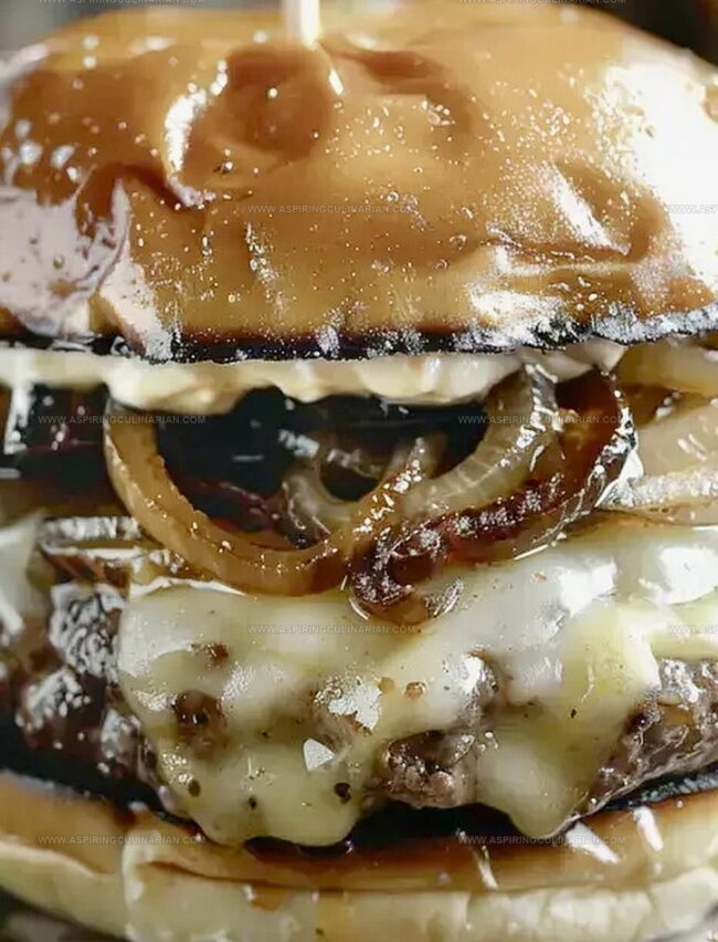 Cooking Gourmet Onion Soup Burgers at Home