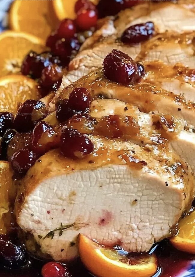 Orange Cranberry Pork Loin Roast Bursting with Flavor