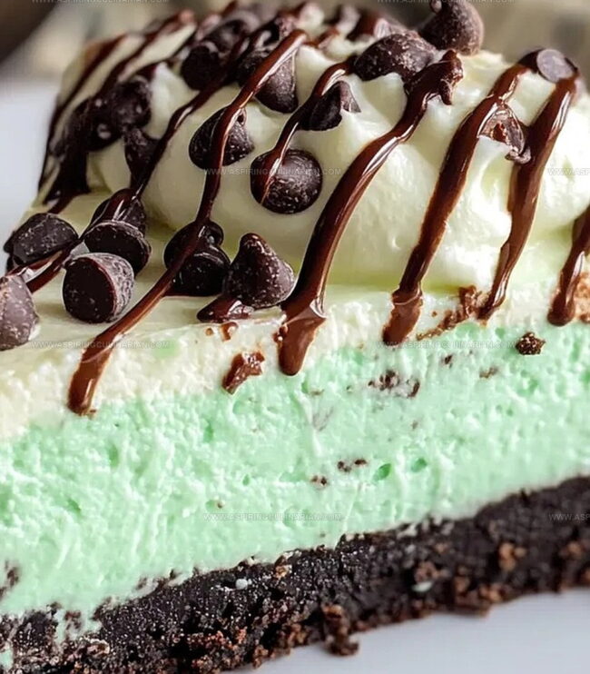 Experimenting with No Bake Mint Chocolate Chip Cheesecake