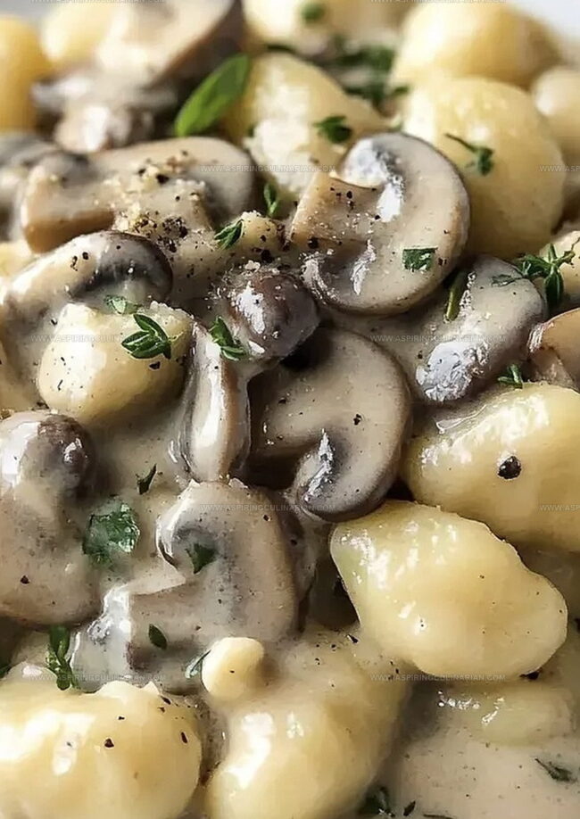 Mushroom Gnocchi with Parmesan Cream for Cozy Nights