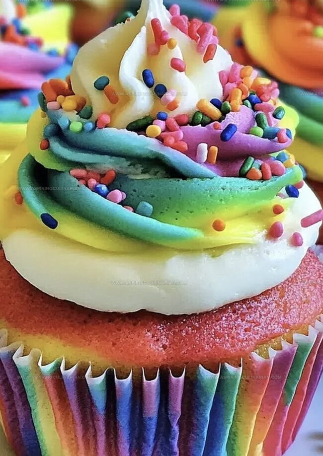 Rainbow Cupcakes: Colorful Party Showstoppers
