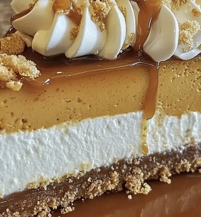 Assembling Caramel Pumpkin Cheesecake With Ease