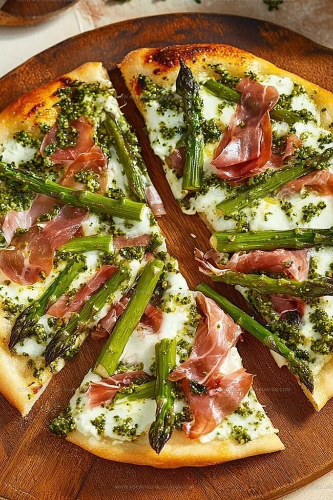 Asparagus White Pizza with Prosciutto Options